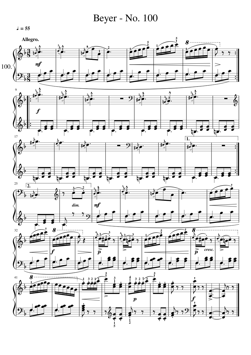 Beyer op 101 piano pdf sheets
